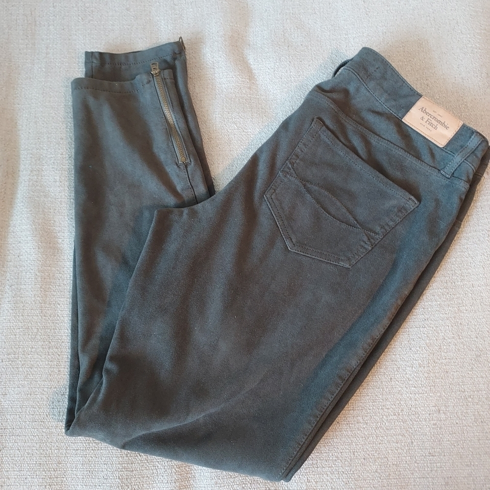 Abercrombie & Fitch Gray Suede Pants Sz-10